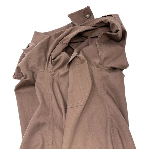 CHANEL Vintage CC Logo Button Up Military Long Sleeve Shirt Brown [106496] - Picture 9 of 12